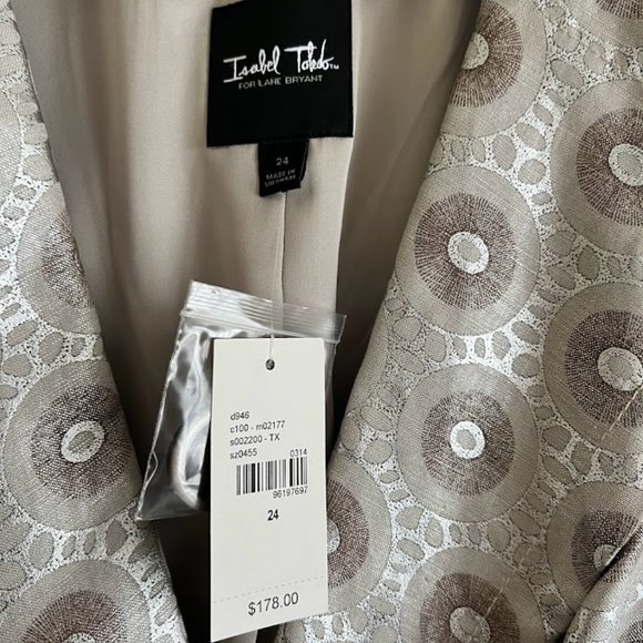 NWT Isabel Toledo for Lane Bryant Lightweight Coat size 24 - Picture 2 of 6